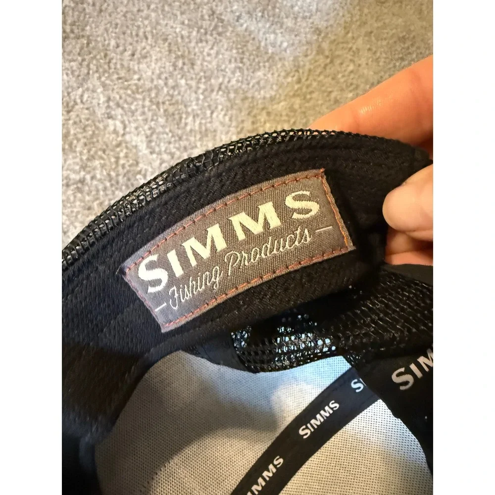 Simms Fishing Supply Co Trucker Hat Green Black Snapback Mesh Cap Bozeman MT